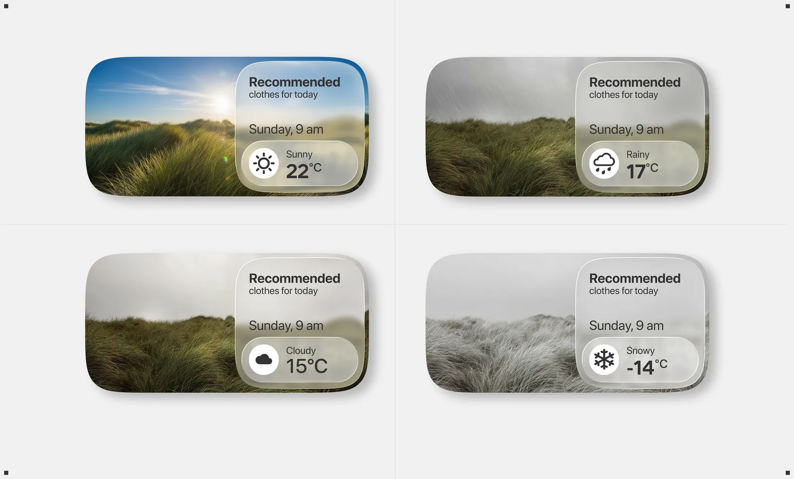 Closely — weather-aware clothing widgets
