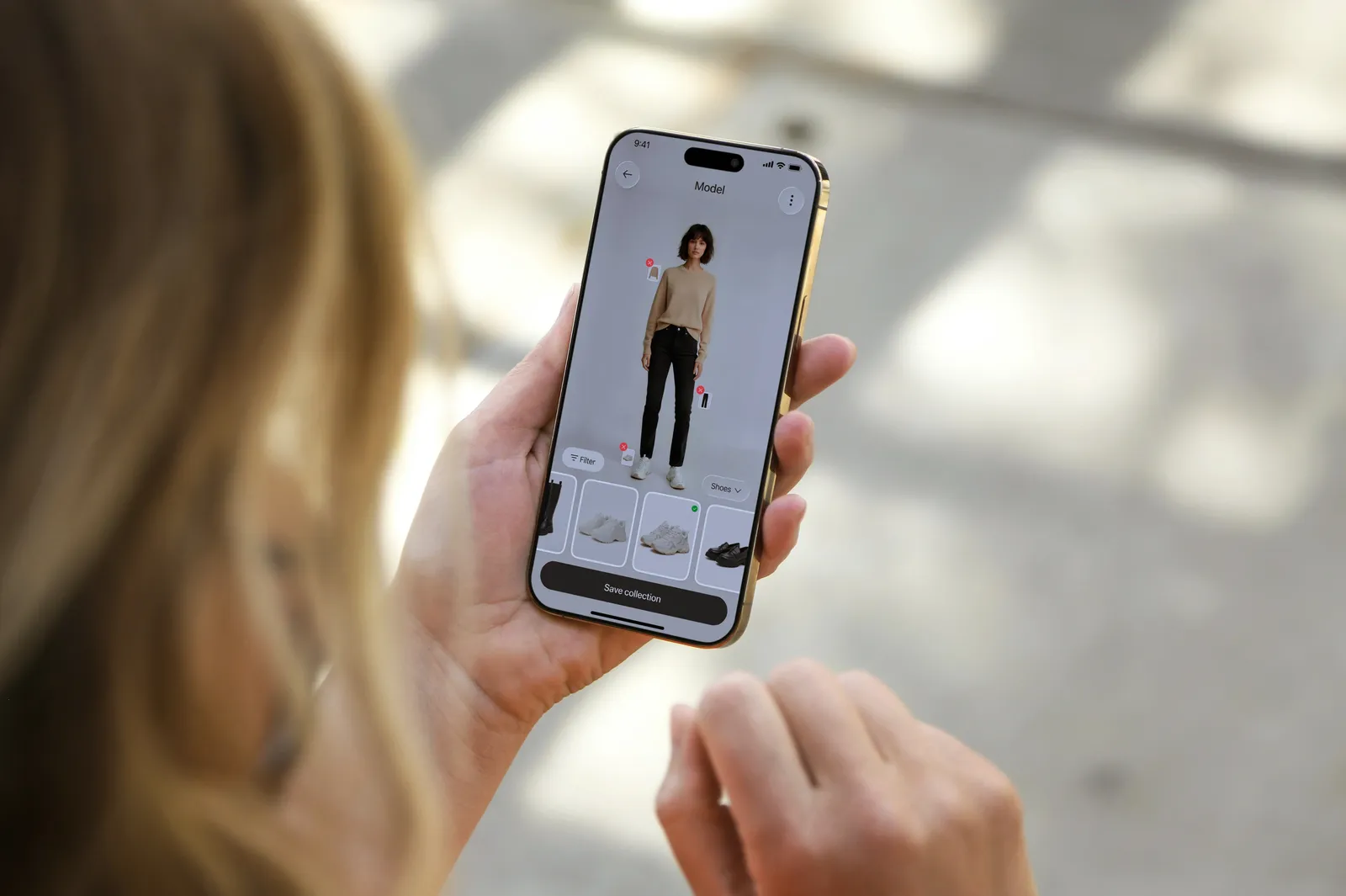 Closely — virtual try-on model screen