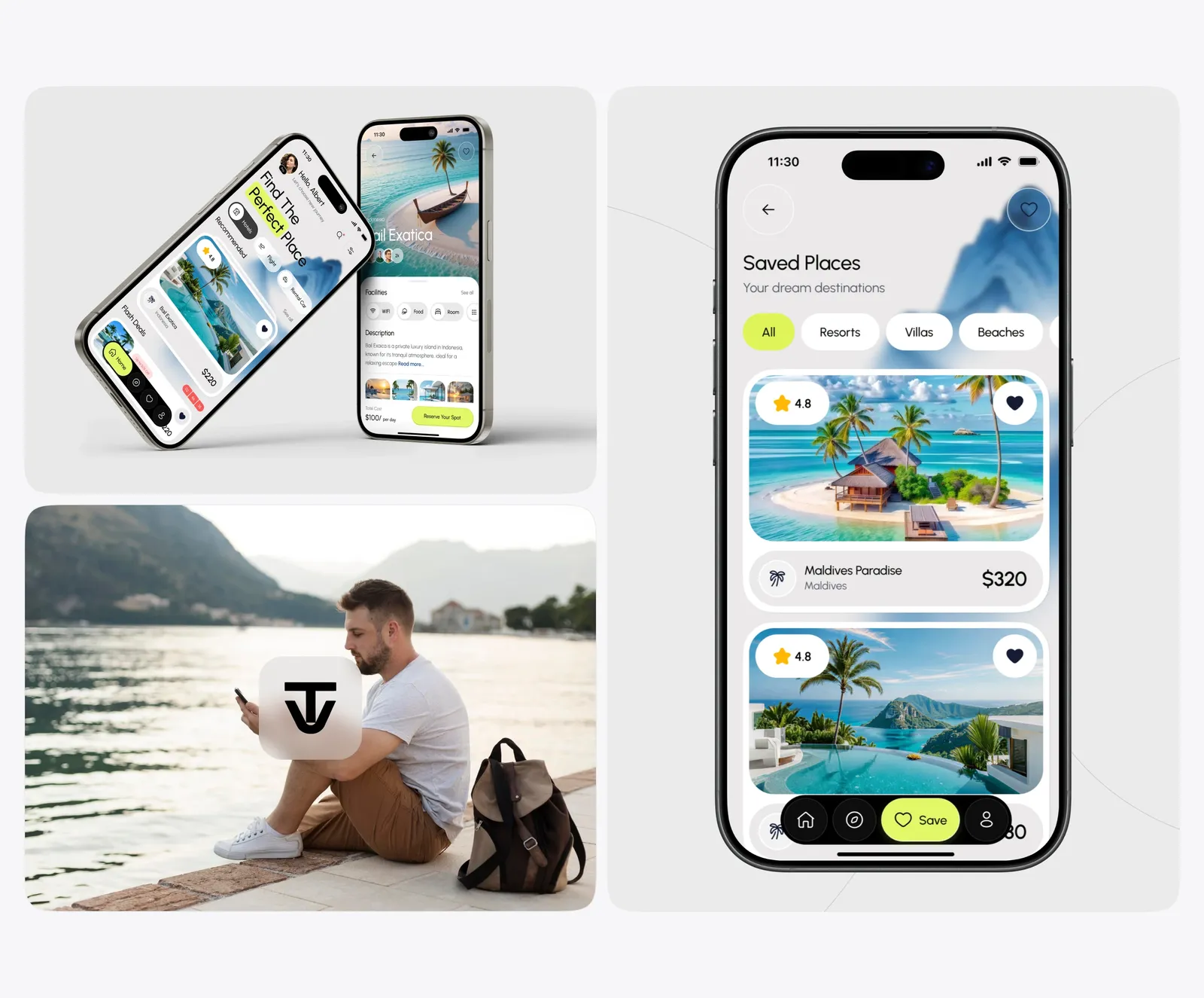 Mobile App Development — Travanza travel app design