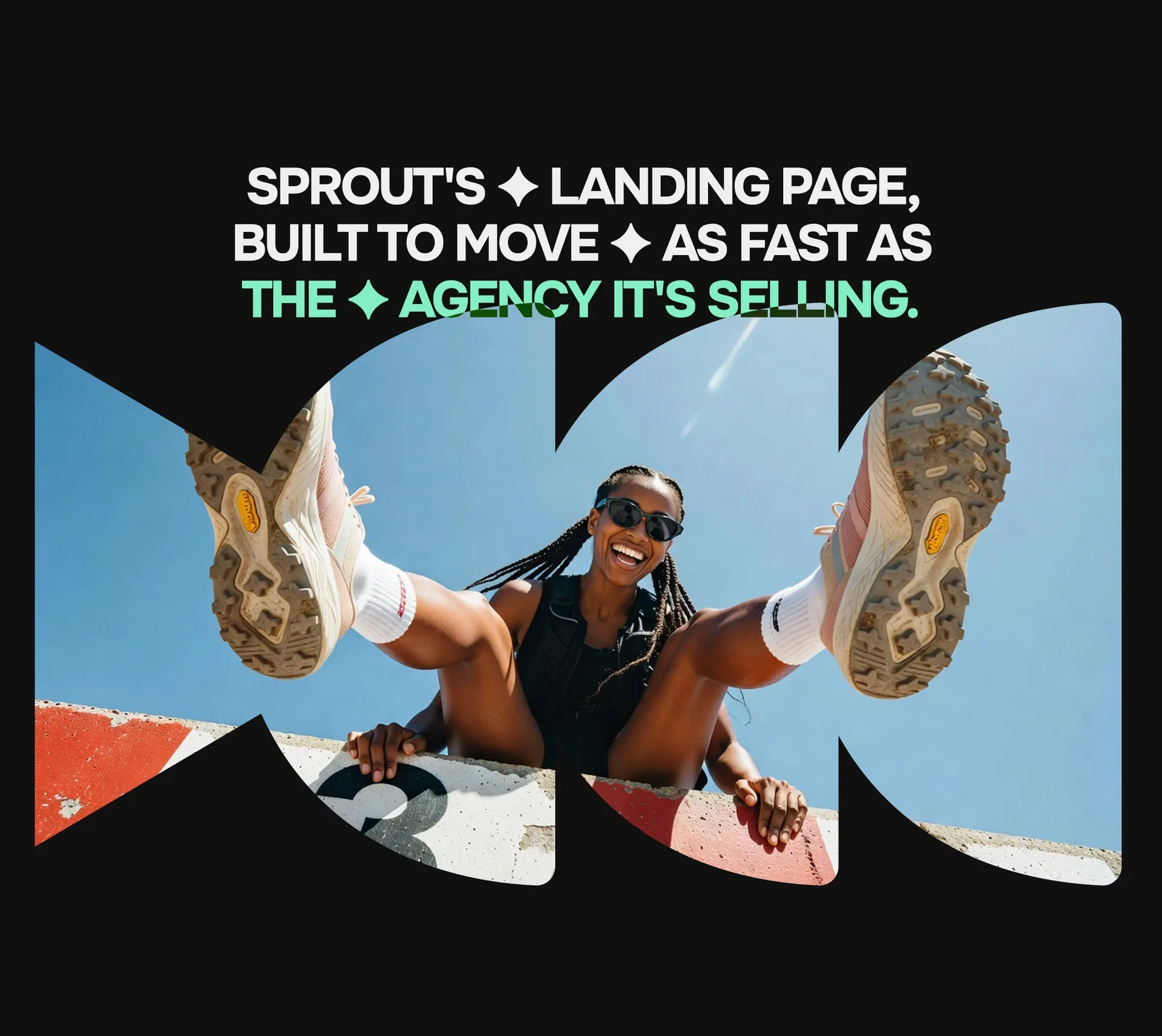 Sprout agency — landing page key visual and brand campaign