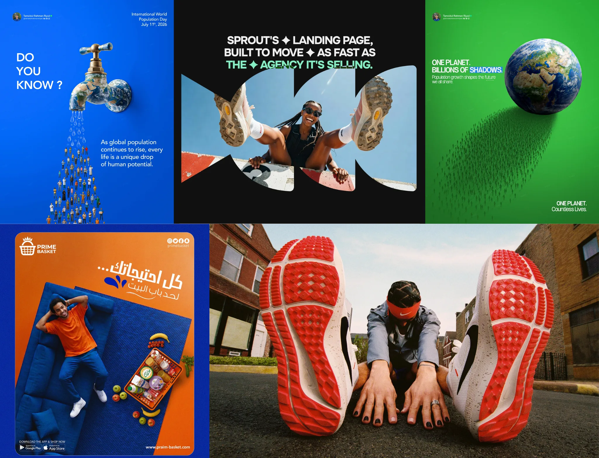 Digitally LevelUp creative design — mixed client campaign work