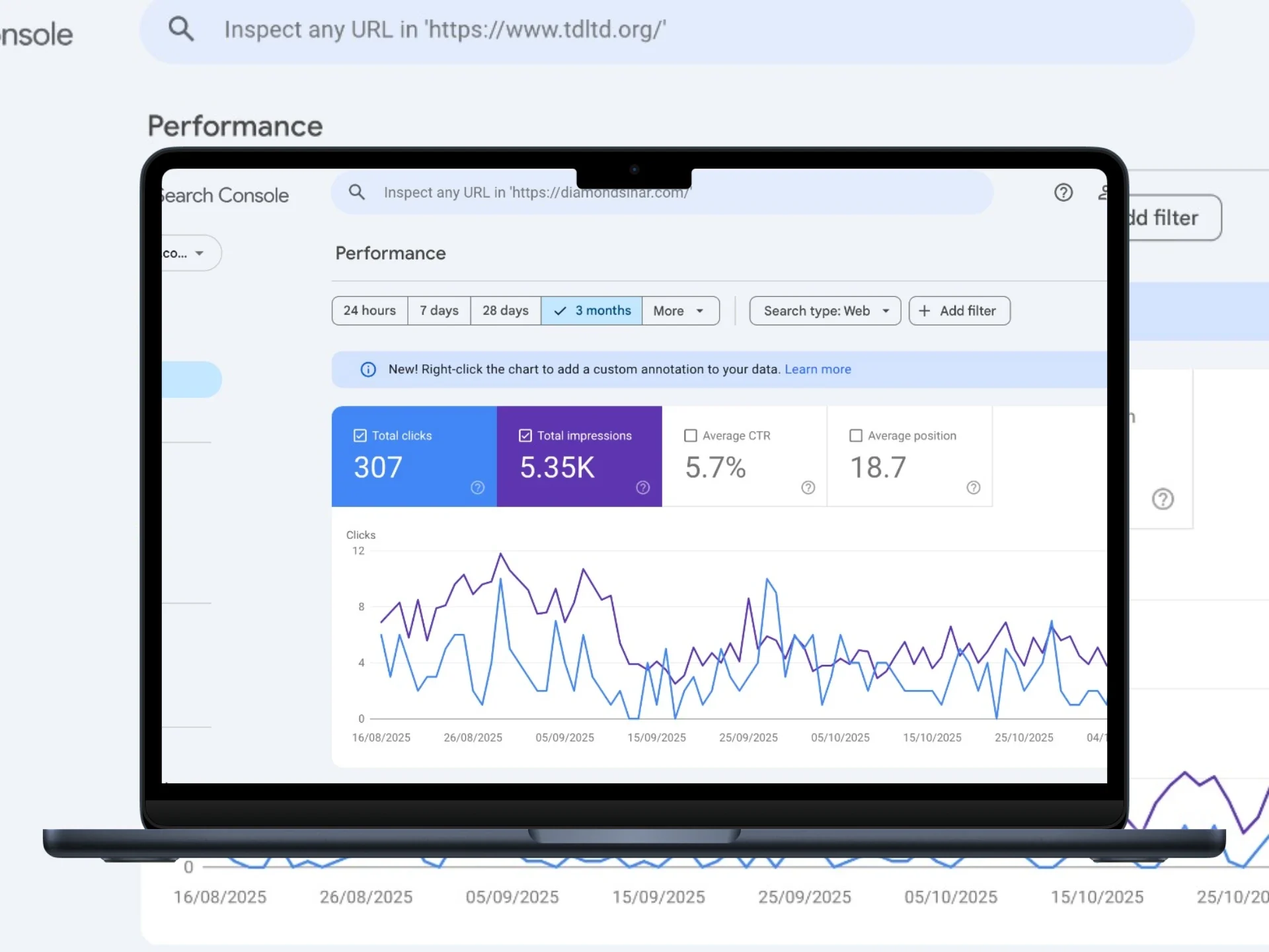 SEO client growth dashboard
